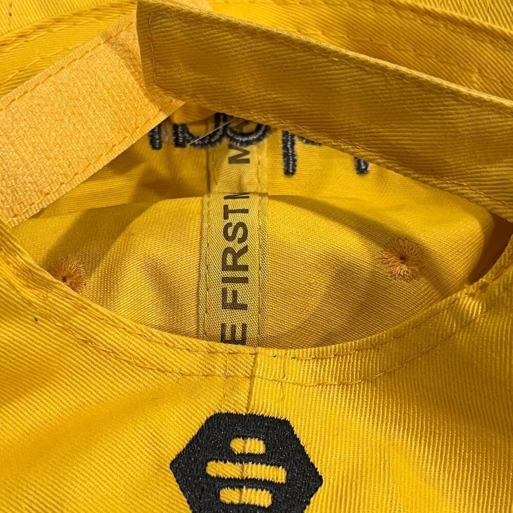 Bumble "Always Make the First Move" Dating Website Yellow Baseball Cap Hat UPF - Picture 3 of 5